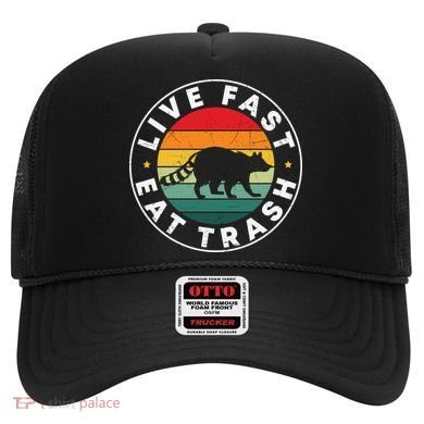 Retro Live Fast Eat Trash Hat
