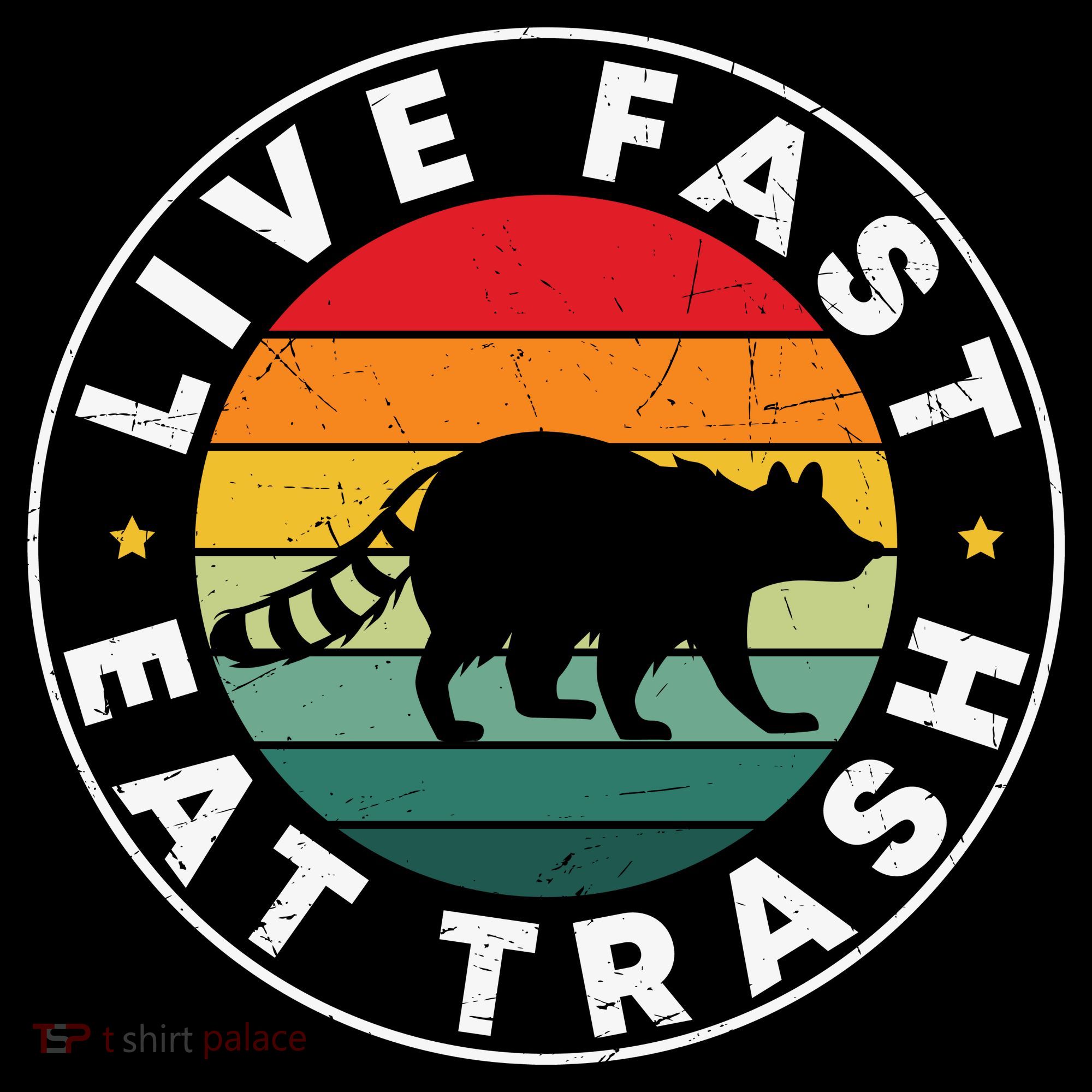 Retro Live Fast Eat Trash Toddler Hoodie