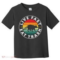 Retro Live Fast Eat Trash Toddler T-Shirt thumb 0