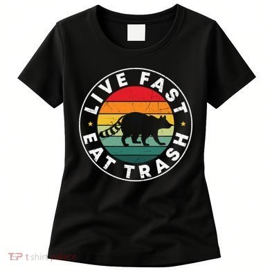 Retro Live Fast Eat Trash Women's T-Shirt