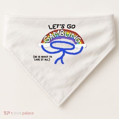 Raxdflipnote LetS Go Gambling Limited USA-Made Doggie Bandana