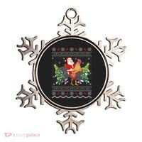 Rooster Lover Gift Ugly Santa Riding Rooster Christmas Gift Ornament thumb 0