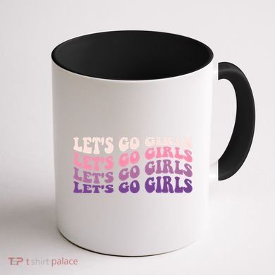 Retro Let's Go Bachelorette Party Bride Bridesmaids Cute Gift Coffee Mug back