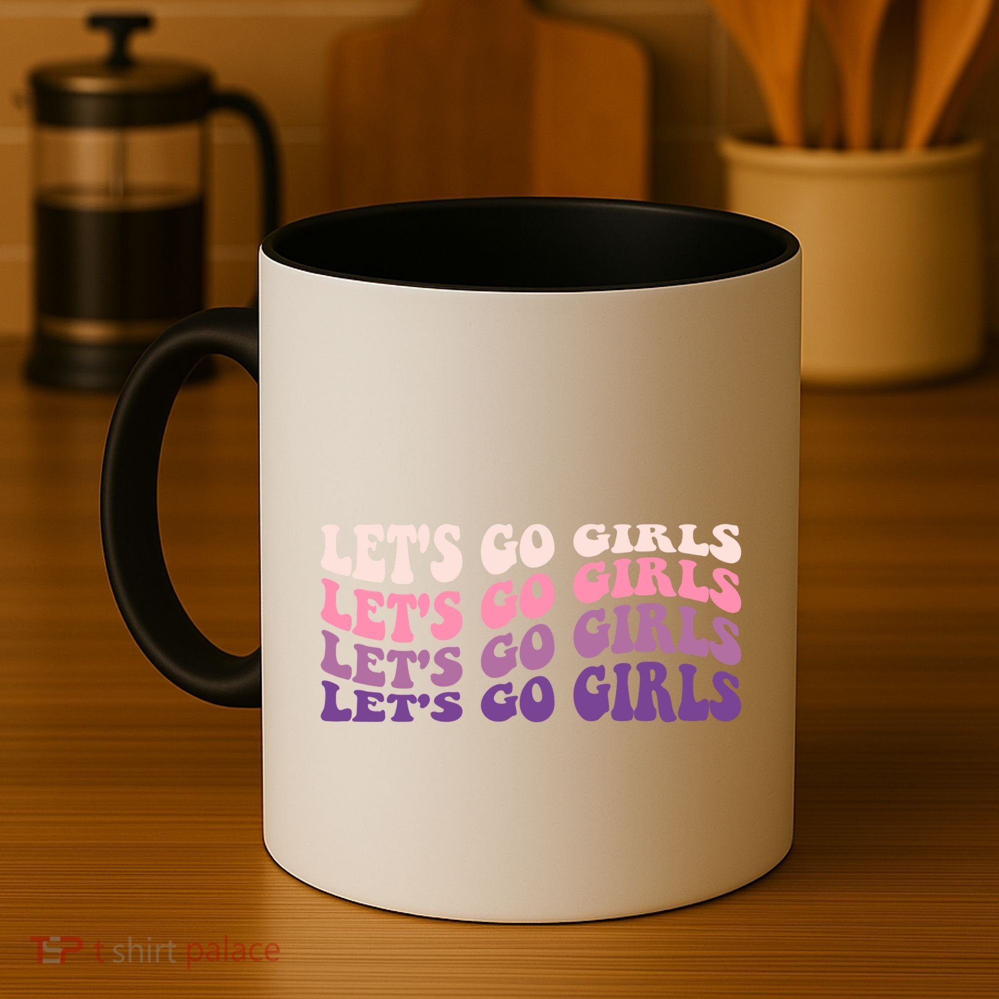 Retro Let's Go Bachelorette Party Bride Bridesmaids Cute Gift Coffee Mug