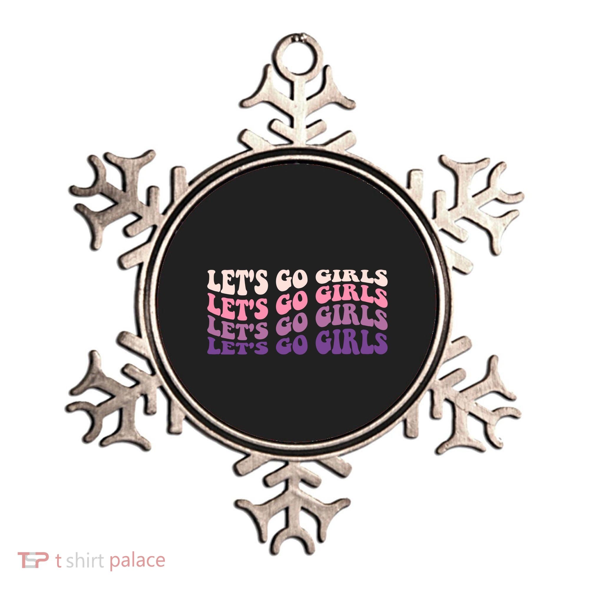 Retro Let's Go Bachelorette Party Bride Bridesmaids Cute Gift Ornament