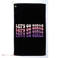Retro Let's Go Bachelorette Party Bride Bridesmaids Cute Gift Golf Towel thumb 0