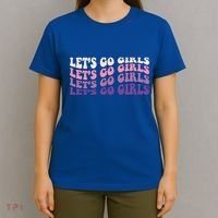 Retro Let's Go Bachelorette Party Bride Bridesmaids Cute Gift T-Shirt thumb 4
