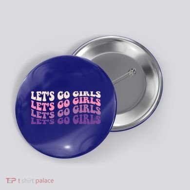 Retro Let's Go Bachelorette Party Bride Bridesmaids Cute Gift Button