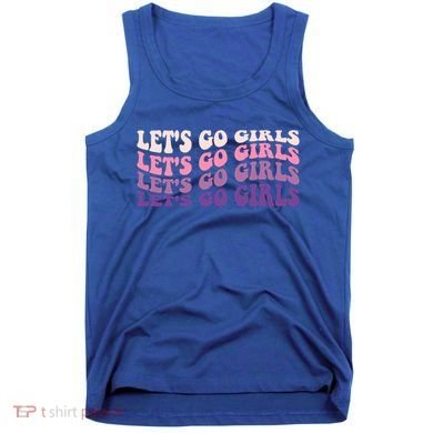 Retro Let's Go Bachelorette Party Bride Bridesmaids Cute Gift Tank Top