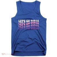 Retro Let's Go Bachelorette Party Bride Bridesmaids Cute Gift Tank Top thumb 0