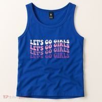 Retro Let's Go Bachelorette Party Bride Bridesmaids Cute Gift Tank Top thumb 2