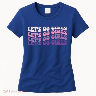 Retro Let's Go Bachelorette Party Bride Bridesmaids Cute Gift Women's T-Shirt