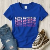 Retro Let's Go Bachelorette Party Bride Bridesmaids Cute Gift Women's T-Shirt thumb 3