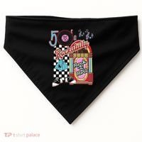 Rockabilly Lets Go To The Hop 1950S Retro Classic Jukebox USA-Made Doggie Bandana thumb 0