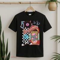Rockabilly Lets Go To The Hop 1950S Retro Classic Jukebox T-Shirt thumb 2