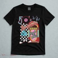 Rockabilly Lets Go To The Hop 1950S Retro Classic Jukebox T-Shirt thumb 5