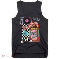 Rockabilly Lets Go To The Hop 1950S Retro Classic Jukebox Tank Top thumb 0