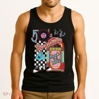Rockabilly Lets Go To The Hop 1950S Retro Classic Jukebox Tank Top thumb 3