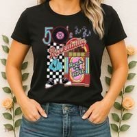 Rockabilly Lets Go To The Hop 1950S Retro Classic Jukebox Women's T-Shirt thumb 2
