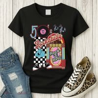 Rockabilly Lets Go To The Hop 1950S Retro Classic Jukebox Women's T-Shirt thumb 3
