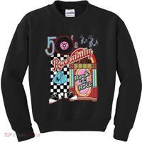 Rockabilly Lets Go To The Hop 1950S Retro Classic Jukebox Kids Sweatshirt thumb 0