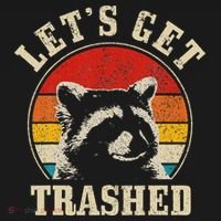 Raccoon Lets Get Trashed Vintage Retro Racoon Funny Women's T-Shirt thumb 6