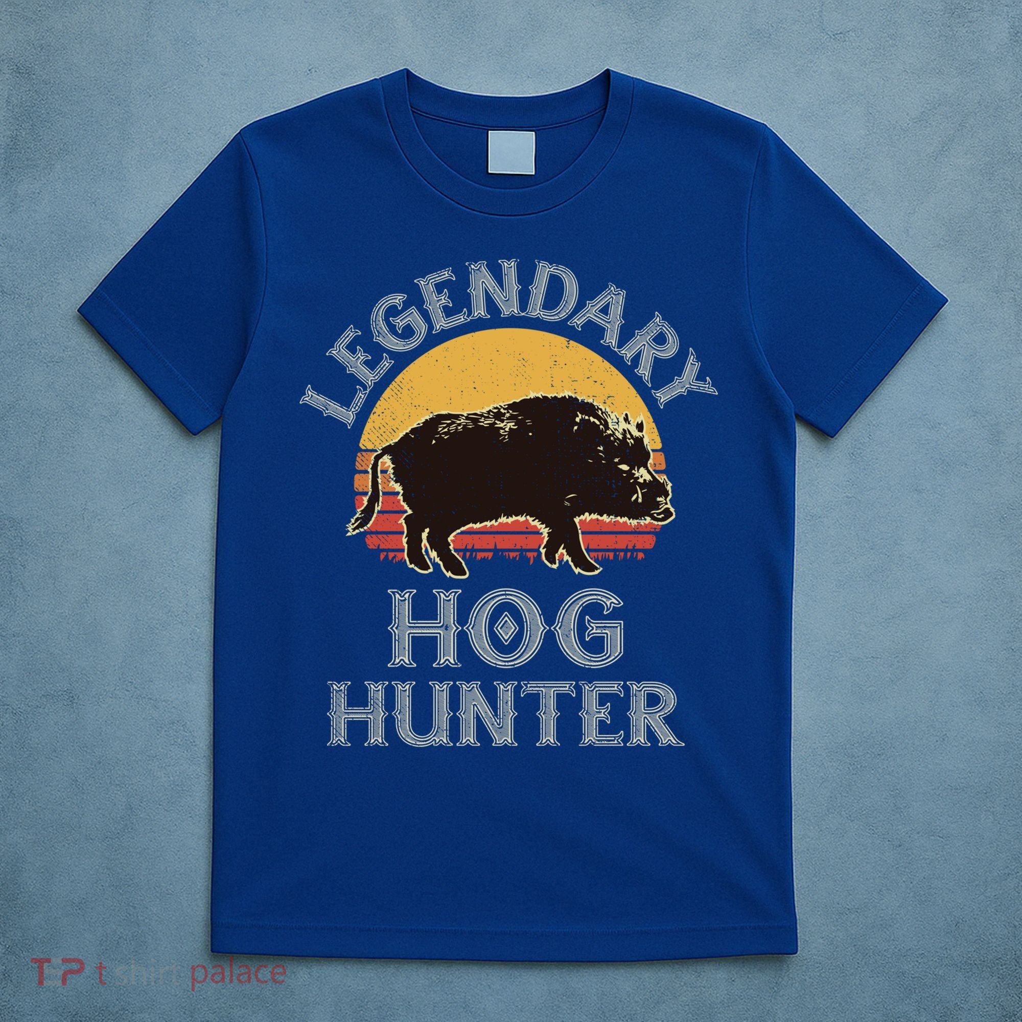 Retro Legendary Hog Hunter Vintage Pig Hog Boar Hunting Cool Gift T-Shirt