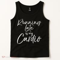 Running Late Is My Cardio Funny Weight Lifter Tank Top thumb 2