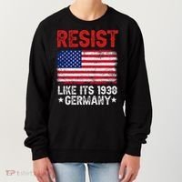 Resist Like Its 1938 Germany Historical Germany USA Flag Women's Sweatshirt thumb 0