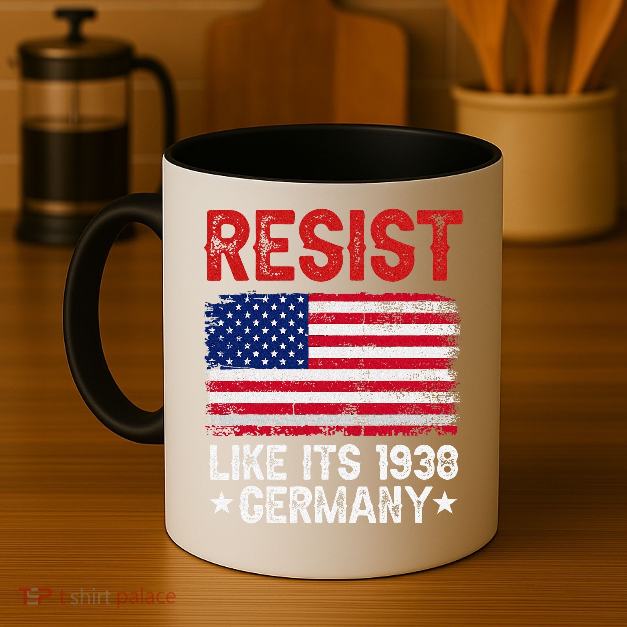 Resist Like Its 1938 Germany Historical Germany USA Flag Coffee Mug
