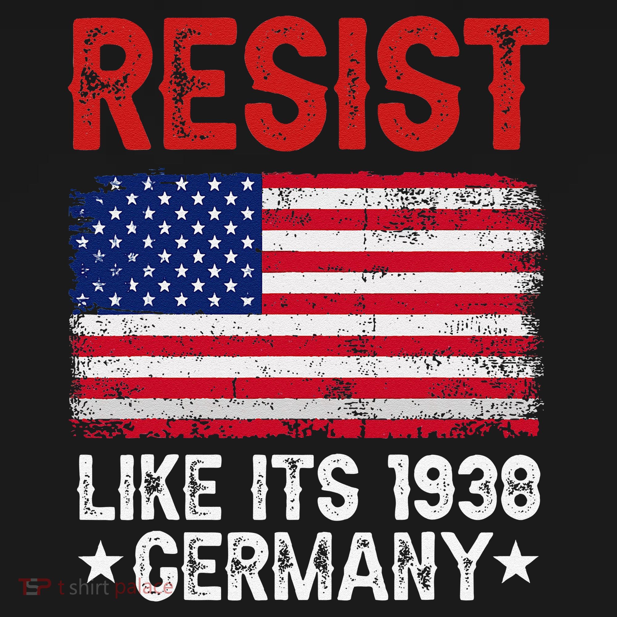 Resist Like Its 1938 Germany Historical Germany USA Flag Women's Hoodie