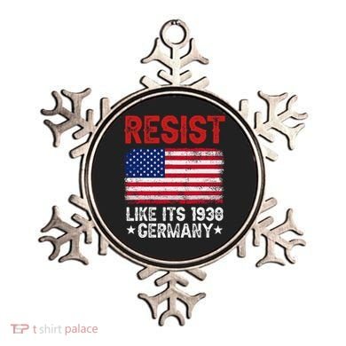 Resist Like Its 1938 Germany Historical Germany USA Flag Ornament
