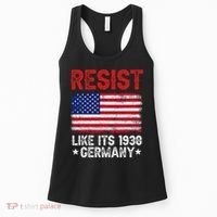 Resist Like Its 1938 Germany Historical Germany USA Flag Women's Tank Top thumb 0