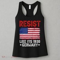 Resist Like Its 1938 Germany Historical Germany USA Flag Women's Tank Top thumb 3