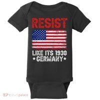 Resist Like Its 1938 Germany Historical Germany USA Flag Baby Bodysuit thumb 0