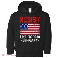 Resist Like Its 1938 Germany Historical Germany USA Flag Toddler Hoodie thumb 0