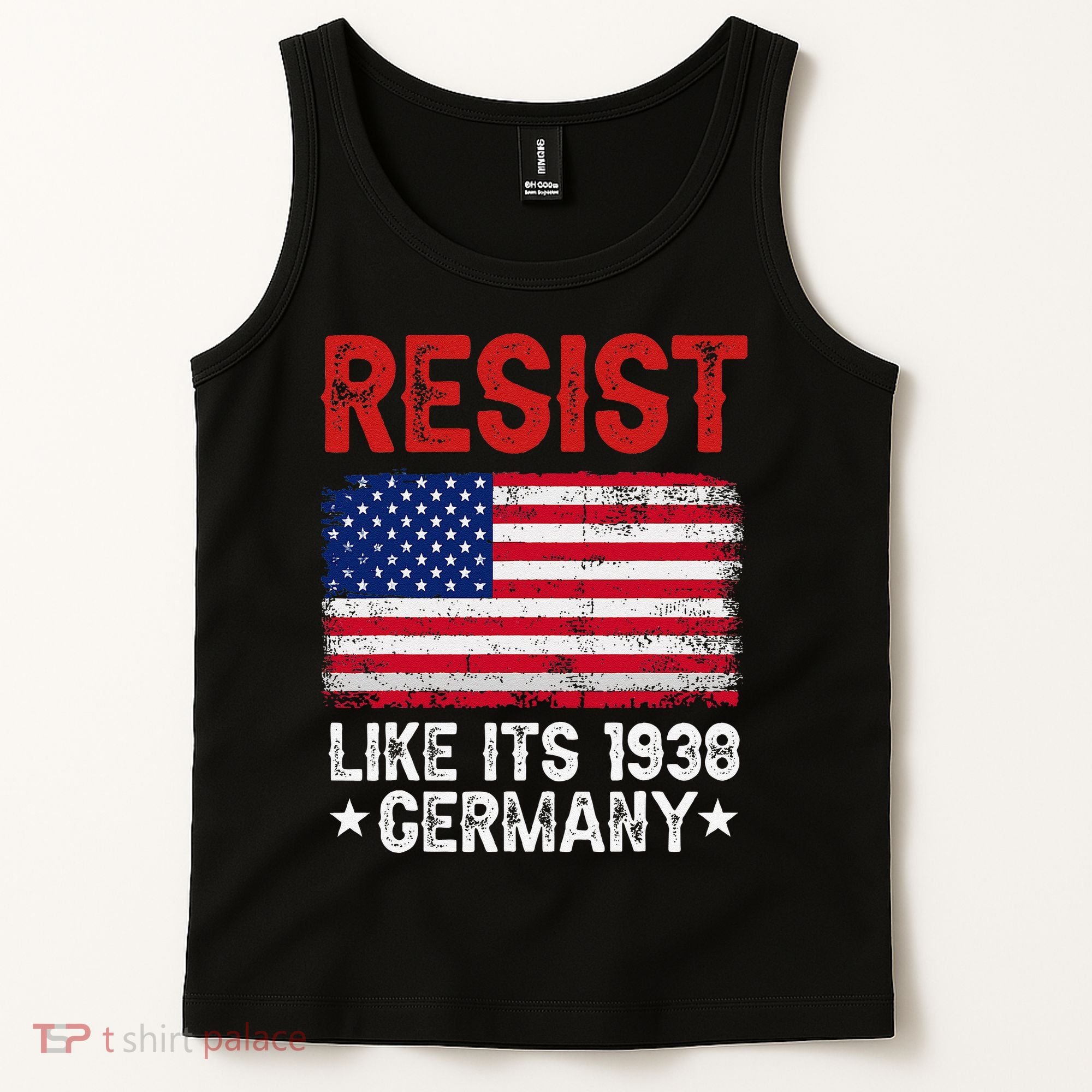 Resist Like Its 1938 Germany Historical Germany USA Flag Tank Top