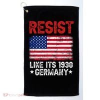 Resist Like Its 1938 Germany Historical Germany USA Flag Golf Towel thumb 0