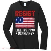 Resist Like Its 1938 Germany Historical Germany USA Flag Women's Long Sleeve Shirt thumb 0