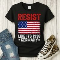 Resist Like Its 1938 Germany Historical Germany USA Flag Women's T-Shirt thumb 3
