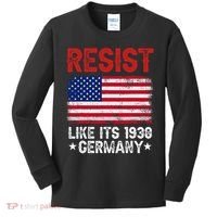 Resist Like Its 1938 Germany Historical Germany USA Flag Kids Long Sleeve Shirt thumb 0