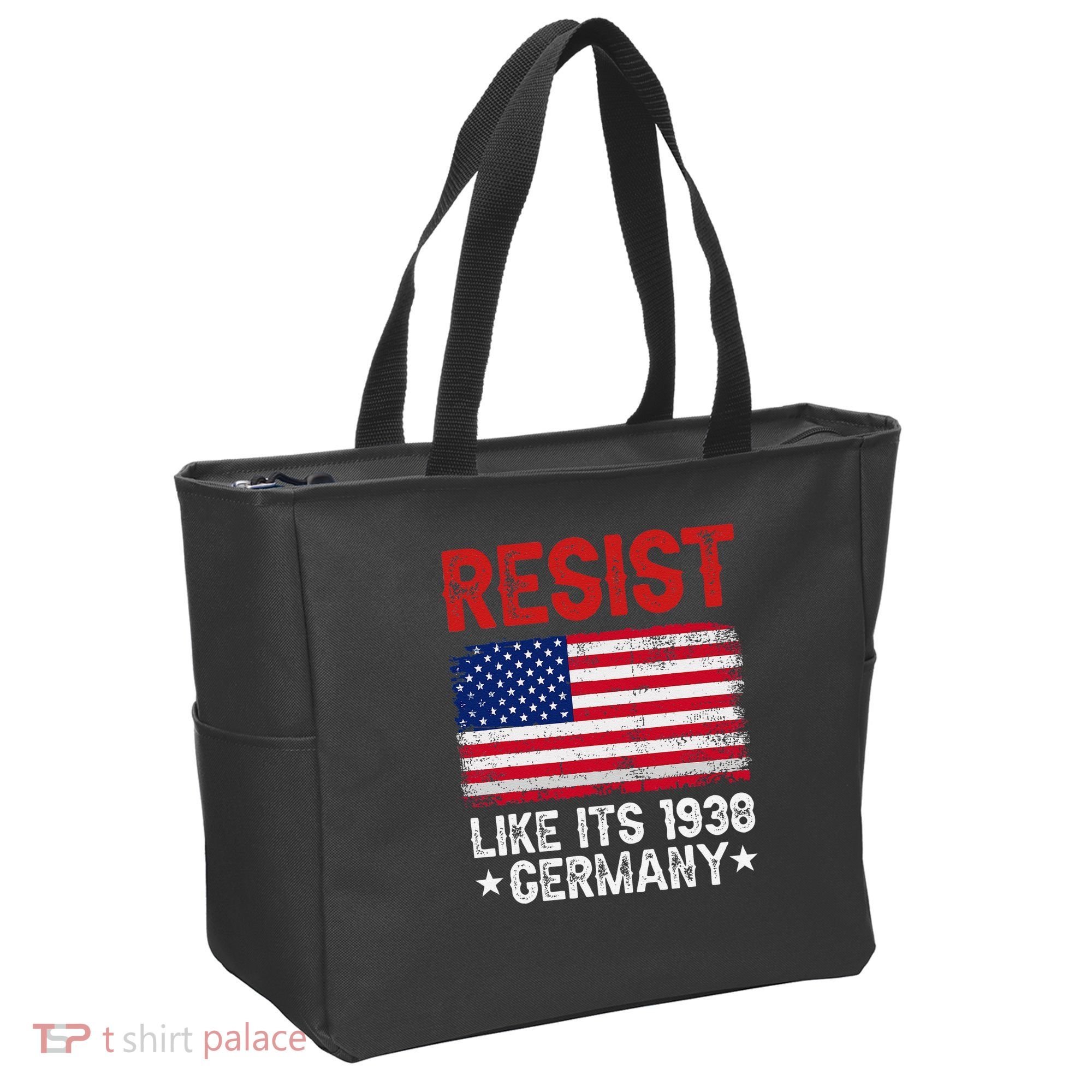 Resist Like Its 1938 Germany Historical Germany USA Flag Tote Bag