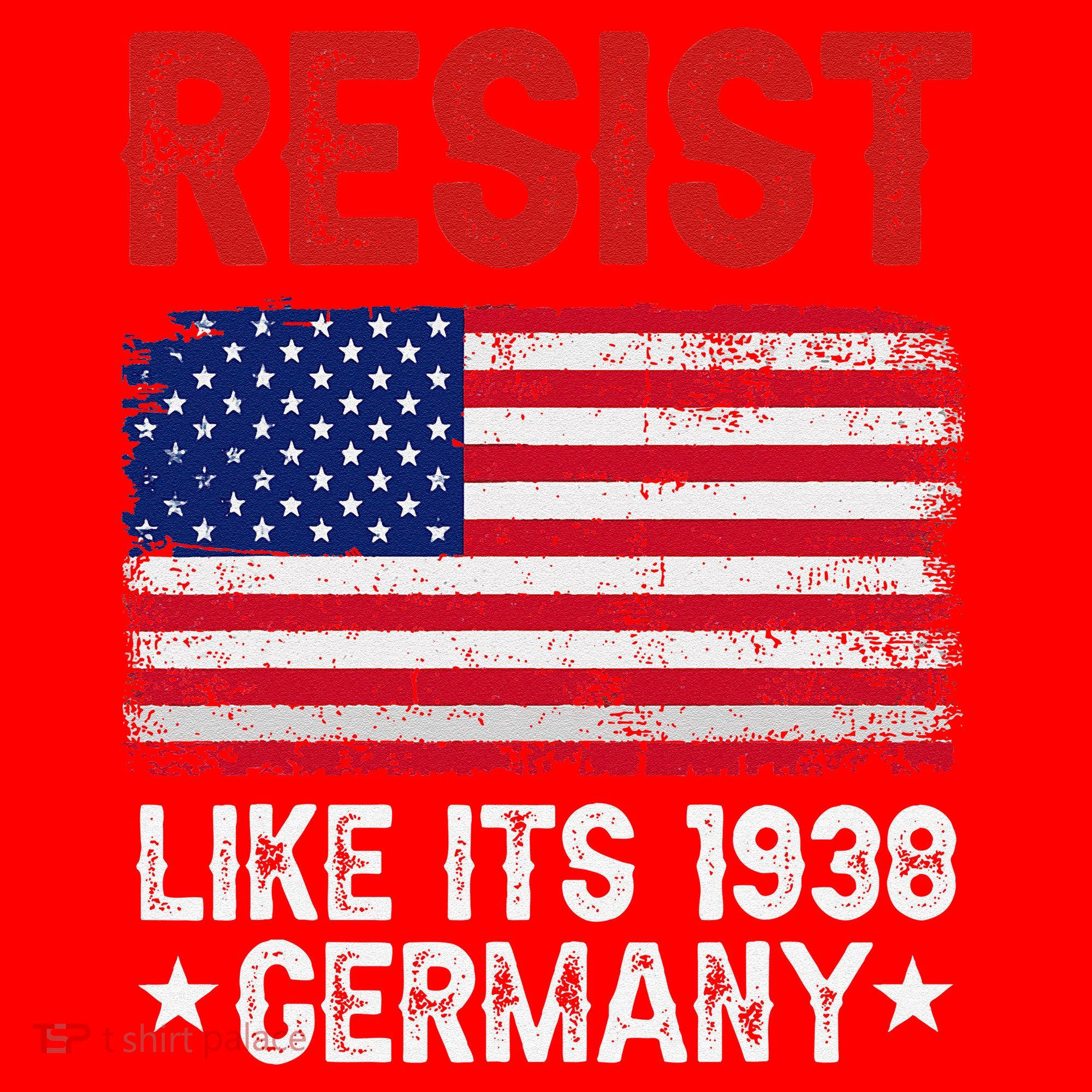 Resist Like Its 1938 Germany Historical Germany USA Flag Santa Hat