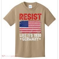 Resist Like Its 1938 Germany Historical Germany USA Flag Kids T-Shirt thumb 0