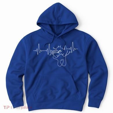 Relationship Lovers In A Heart Line For Couples Gift Hoodie