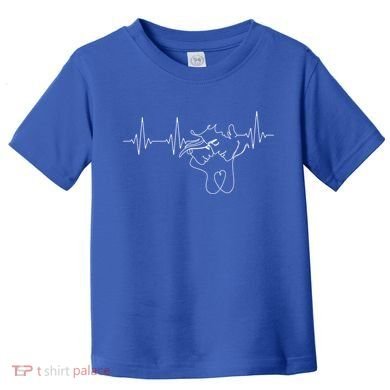 Relationship Lovers In A Heart Line For Couples Gift Toddler T-Shirt