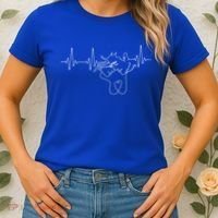 Relationship Lovers In A Heart Line For Couples Gift Women's T-Shirt thumb 2