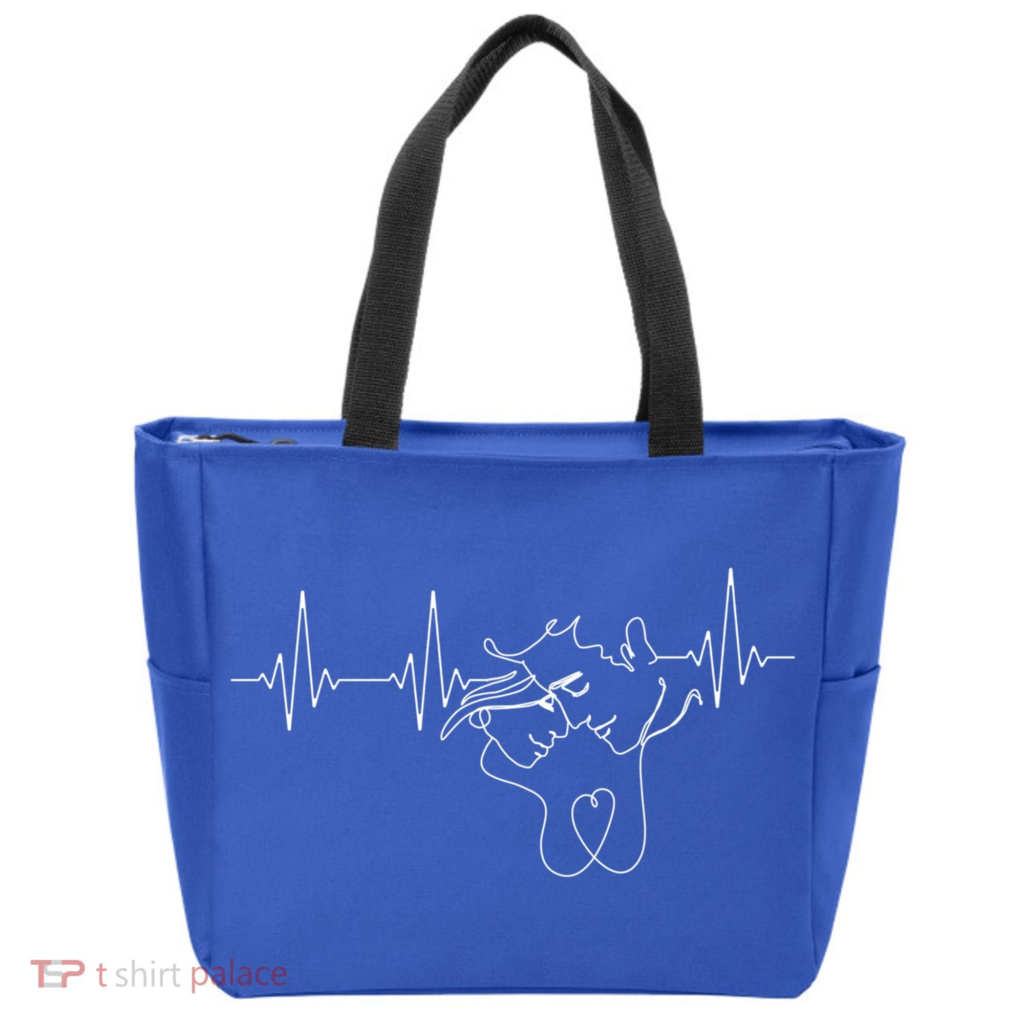 Relationship Lovers In A Heart Line For Couples Gift Tote Bag
