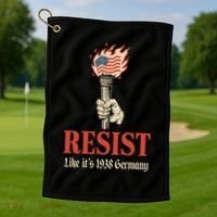 Resist Like Its 1938 Germany Golf Towel thumb 1