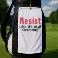 Resist Like It's 1938 Germany Golf Towel thumb 2